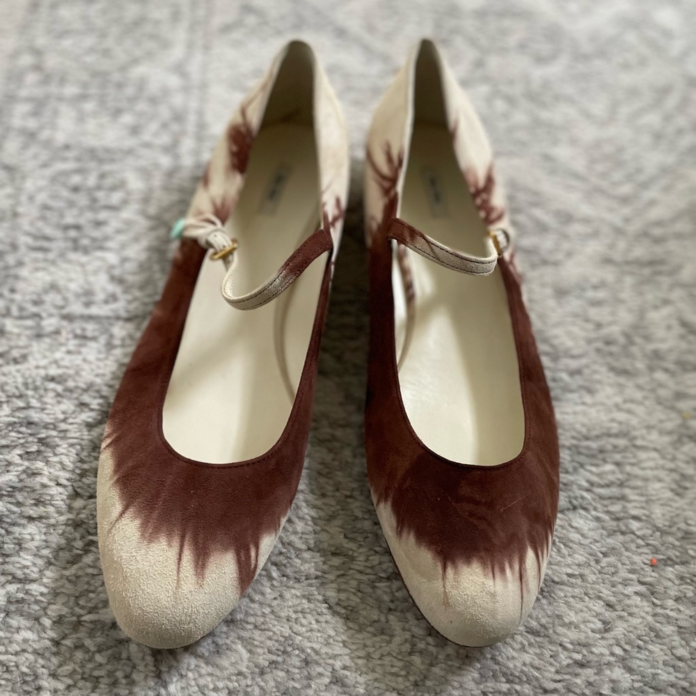 Miu Miu Brown Suede ballet or Mary Jane shoes mix